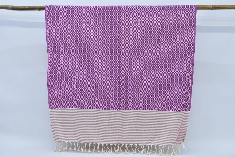 Sand-free towel, Gift For Him, 76x38 Cotton Diamond Towel, Beach Bachelorette Party Decorations, Organic Turkish towel, Anniversary Gift For Her - 6