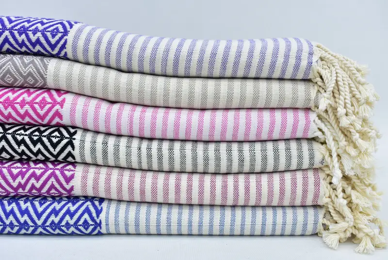 Sand-free towel, Gift For Him, 76x38 Cotton Diamond Towel, Beach Bachelorette Party Decorations, Organic Turkish towel, Anniversary Gift For Her - 4