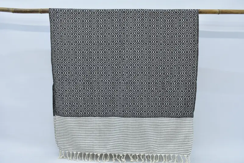 Sand-free towel, Gift For Him, 76x38 Cotton Diamond Towel, Beach Bachelorette Party Decorations, Organic Turkish towel, Anniversary Gift For Her - 7
