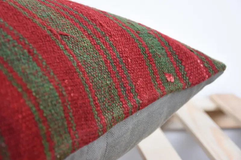 20x20 Red Pillow Sham, Pillow for Couch, Patio Cushion Cover, Gift Pillow, Ethnic Pillow Sham, Ethnical Kilim Rug Pillow, Cushion - 7