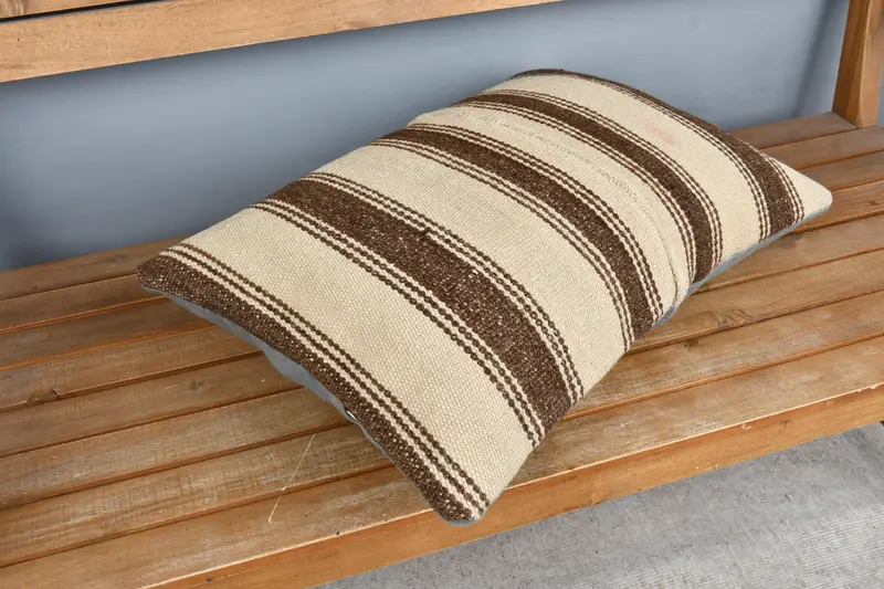 16x24 Beige Pillow Case, Vintage Pillow, Accent Pillow Cover, Pillow Cover, Vintage Kilim Pillow, Handwoven Pillow Cover Cushion Case, Kilim Pillow - 2