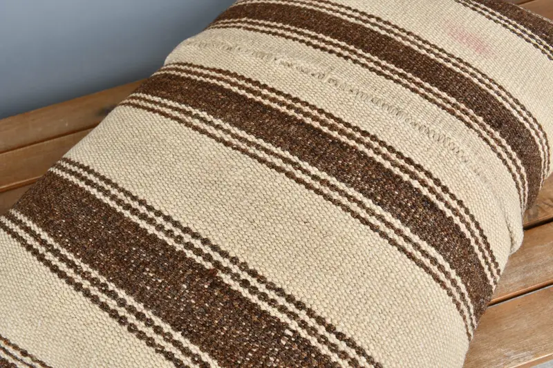 16x24 Beige Pillow Case, Vintage Pillow, Accent Pillow Cover, Pillow Cover, Vintage Kilim Pillow, Handwoven Pillow Cover Cushion Case, Kilim Pillow - 4