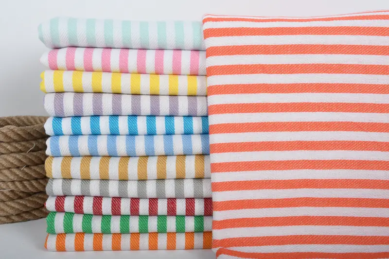 Personalized Towel, Xmas Gifts, Turkish Towel Monogram, Thin towel, 70x40 Cotton Striped Towel, Turkish Bath Towel Set, Large Turkish Towel - 1
