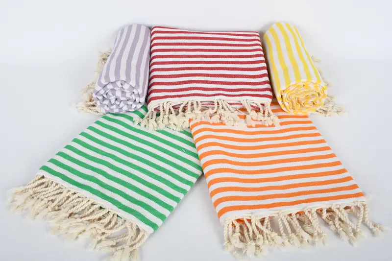 Personalized Towel, Xmas Gifts, Turkish Towel Monogram, Thin towel, 70x40 Cotton Striped Towel, Turkish Bath Towel Set, Large Turkish Towel - 7