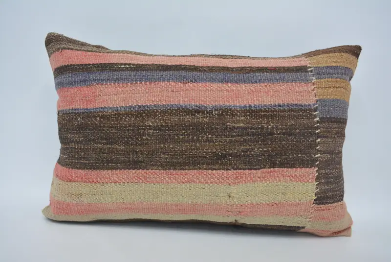 16x24 Brown Pillow Case, Antique Pillows, Gift Pillow, Handmade Kilim Cushion, Cushion Case, Sustainable Cushion Cover, One Of A Kind Pillow - 1