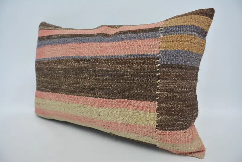 16x24 Brown Pillow Case, Antique Pillows, Gift Pillow, Handmade Kilim Cushion, Cushion Case, Sustainable Cushion Cover, One Of A Kind Pillow - 4