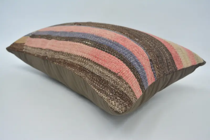 16x24 Brown Pillow Case, Antique Pillows, Gift Pillow, Handmade Kilim Cushion, Cushion Case, Sustainable Cushion Cover, One Of A Kind Pillow - 6