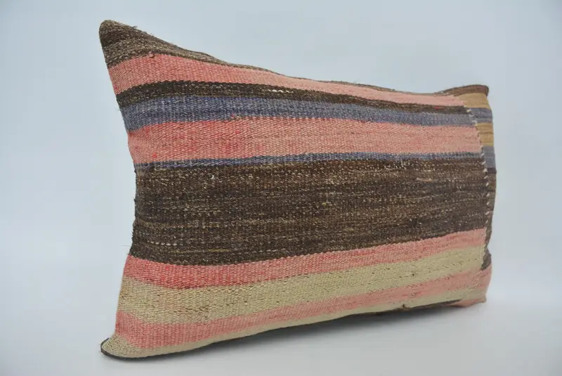 16x24 Brown Pillow Case, Antique Pillows, Gift Pillow, Handmade Kilim Cushion, Cushion Case, Sustainable Cushion Cover, One Of A Kind Pillow - 3