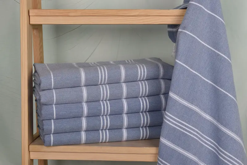 40x24 Cotton Striped Towel, House Warming Gift, Gift For Him, Monogram Kitchen Towel, Bathroom Towels, Monogram Hand Towel, Bridesmaid Gift - 1
