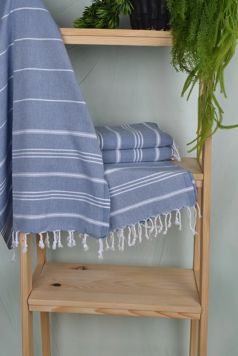 40x24 Cotton Striped Towel, House Warming Gift, Gift For Him, Monogram Kitchen Towel, Bathroom Towels, Monogram Hand Towel, Bridesmaid Gift - 6