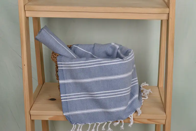 40x24 Cotton Striped Towel, House Warming Gift, Gift For Him, Monogram Kitchen Towel, Bathroom Towels, Monogram Hand Towel, Bridesmaid Gift - 4