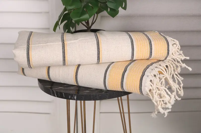 Bathroom Towels, 40x20 Linen Striped Towel, Xmas Gifts, Turkish Hand Towel, Wedding Favors, Bathroom Hand Towel, Custom Turkish Towel, Gift For Her - 3