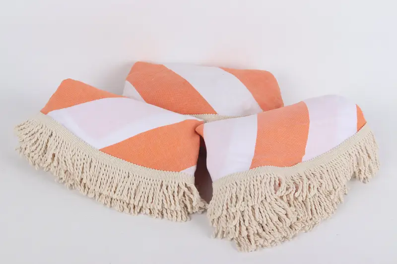 Beach Towel Bulk, Peshtemal Towel, Beach Towel Personalized, Thin towel, Employee Gifts, Personalized Wedding Gift, 64x64 Cotton Striped Round Towel - 3