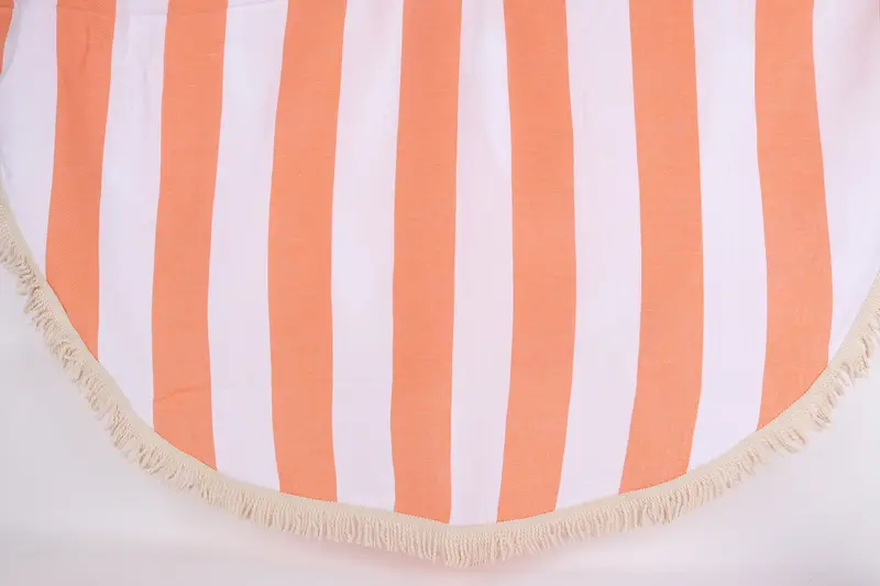 Beach Towel Bulk, Peshtemal Towel, Beach Towel Personalized, Thin towel, Employee Gifts, Personalized Wedding Gift, 64x64 Cotton Striped Round Towel - 1
