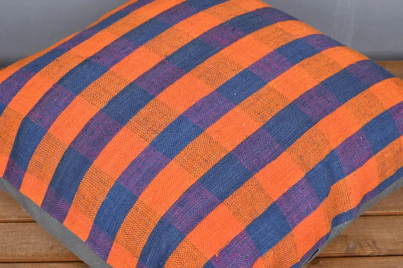 Turkish Kilim Pillow, Comfy Throw Pillow, Pillow, Vintage Throw Pillow Case, 20x20 Orange Pillow Sham, Vintage Pillow, Boho Pillow - 3