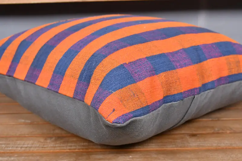 Turkish Kilim Pillow, Comfy Throw Pillow, Pillow, Vintage Throw Pillow Case, 20x20 Orange Pillow Sham, Vintage Pillow, Boho Pillow - 2