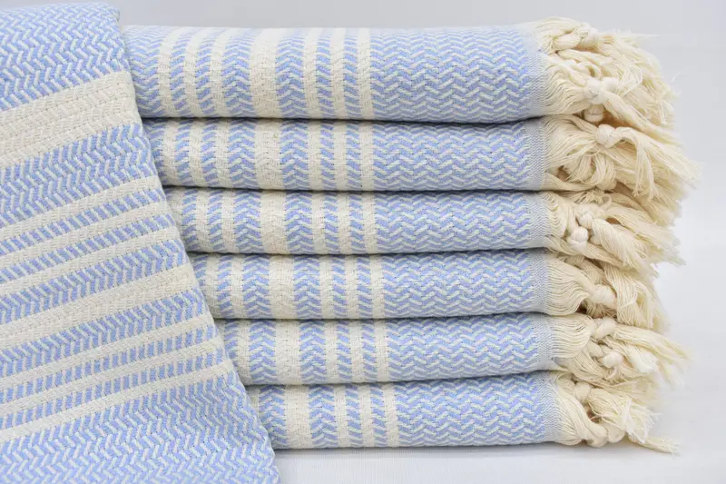 Wedding Day Gift For Bride, Bachelorette Towel, Personalized Kitchen Towel, Turkish Tea Towel, 40x18 Cotton Striped Towel, Small Bath Towels - 1
