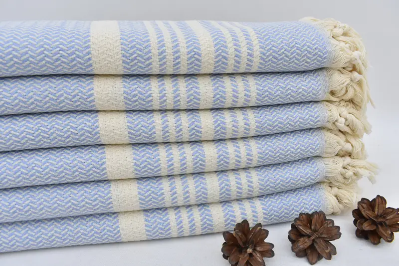 Wedding Day Gift For Bride, Bachelorette Towel, Personalized Kitchen Towel, Turkish Tea Towel, 40x18 Cotton Striped Towel, Small Bath Towels - 4