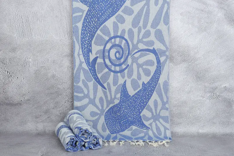 Gifts For Him, Wedding Favors, Bridesmaid Gifts, 40x18 Cotton Whale Design Towel, Baby Boy Gift, Spa Towel, Home Decor Gifts, Monogrammed Hand Towel - 1