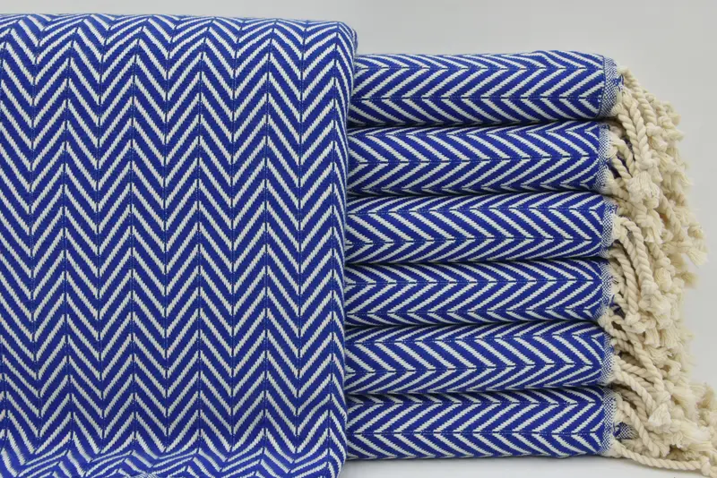 Quick-Dry Beach Towel, 70x40 Cotton Zig zag Towel, Guest Towel, Soft towel, Wedding Towel, Personalized Gift, Bachelor Gift, Beach Wedding Favor - 1