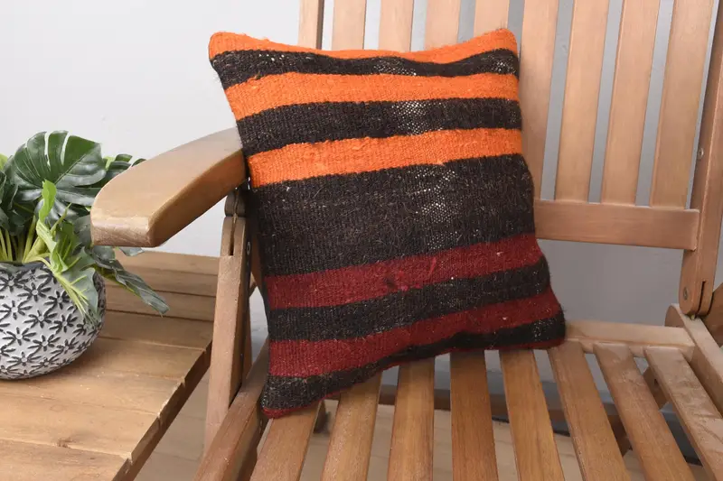 Outdoor Cushion Cover, Antique Pillows, Gift Pillow, 14x14 Brown Cushion, Armchair Cushion Cover, Turkish Pillow, Wholesale Pillow Case, Pillow - 2