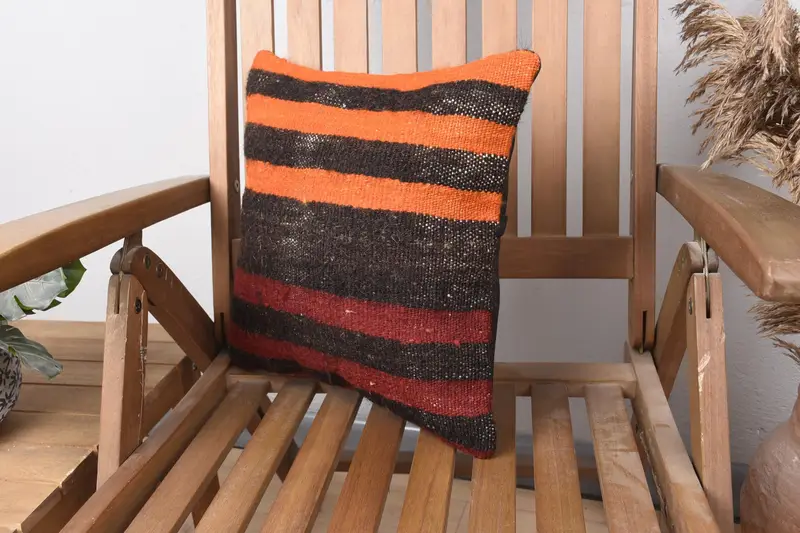 Outdoor Cushion Cover, Antique Pillows, Gift Pillow, 14x14 Brown Cushion, Armchair Cushion Cover, Turkish Pillow, Wholesale Pillow Case, Pillow - 3