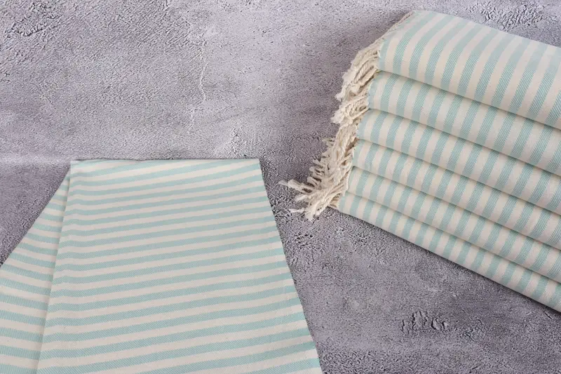 Personalized Hand Towel, Bridesmaid Towel, Personalized Kitchen Towel, Wedding Favors, 40x24 Cotton Striped Towel, Best Friend Christmas Gift - 2