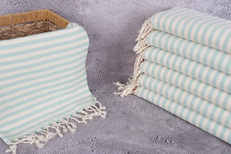 Personalized Hand Towel, Bridesmaid Towel, Personalized Kitchen Towel, Wedding Favors, 40x24 Cotton Striped Towel, Best Friend Christmas Gift - 3