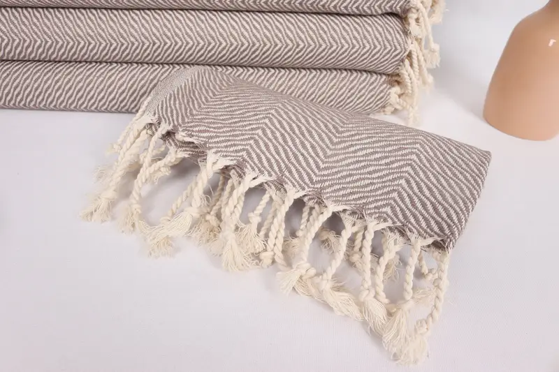 Turkish Towel Hand Towel, Personalized Kitchen Towel, 40x20 Cotton Chevron Towel, Custom Hand Towel, Bathroom Hand Towel, Housewarming Gift - 4