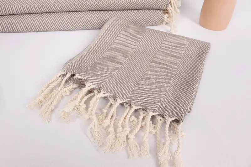 Turkish Towel Hand Towel, Personalized Kitchen Towel, 40x20 Cotton Chevron Towel, Custom Hand Towel, Bathroom Hand Towel, Housewarming Gift - 5