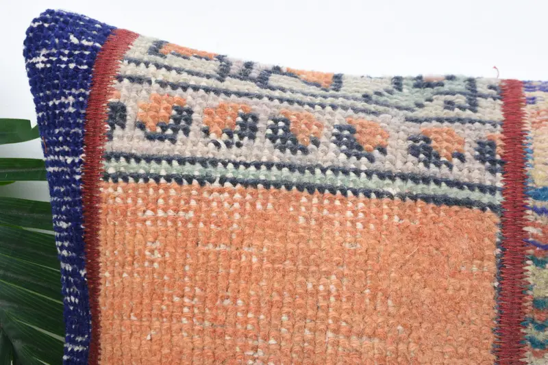 Retro Cushion Case, Cushion Cover, Antique Pillows, Accent Cushion, Turkish Kilim Pillow, Seat Pillow Case, 16x16 Red Cushion, Vintage Kilim Pillow - 2