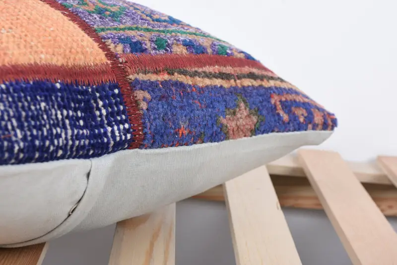 Retro Cushion Case, Cushion Cover, Antique Pillows, Accent Cushion, Turkish Kilim Pillow, Seat Pillow Case, 16x16 Red Cushion, Vintage Kilim Pillow - 7