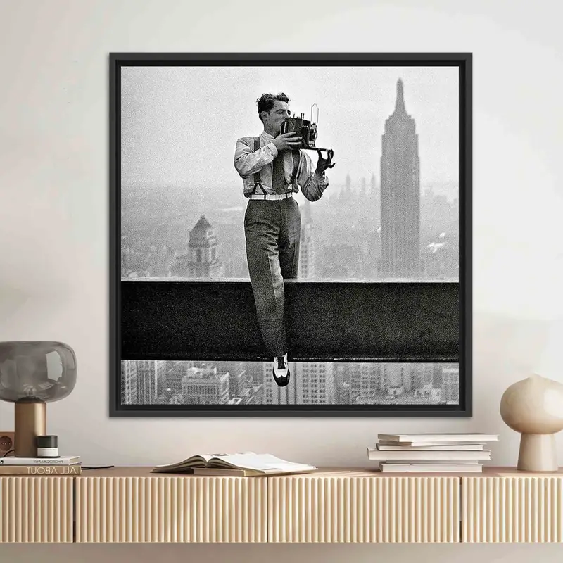 Berühmte New Yorker Wolkenkratzer-Leinwand: Mittagszeit auf einem Wolkenkratzer