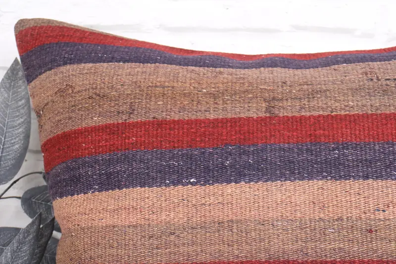 Office Chair Cushion Case, 24x24 Red Cushion, Home Decor Pillow, Vintage Kilim Throw Pillow, Outdoor Bolster Cushion Case, Pillow Sham, Boho Pillow - 2