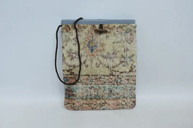 Bolso de hombro gótico de lana con motivo vintage, bolso Kilim