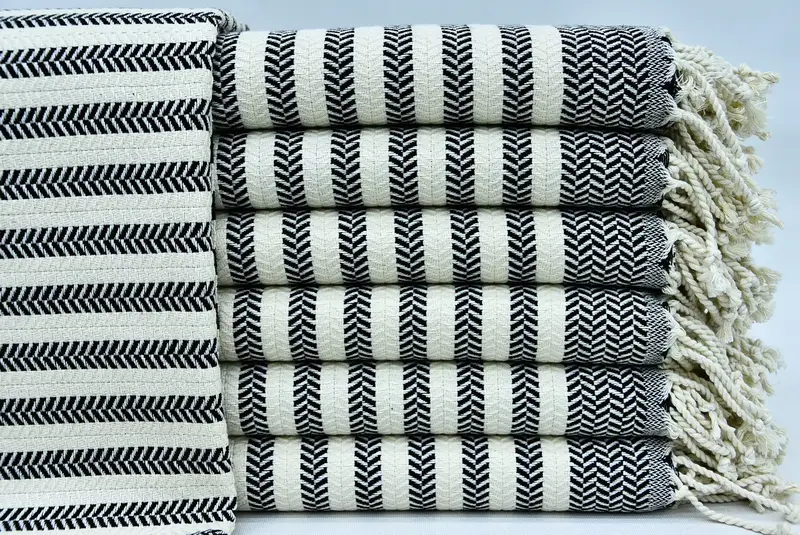 Beach Towel Bulk, 70x40 Cotton Chevron Towel, Turkish Bath Towel Set, Custom Name Towel, Thin towel, Embroidered Towel, Engagement Gift, Guest Towel - 1
