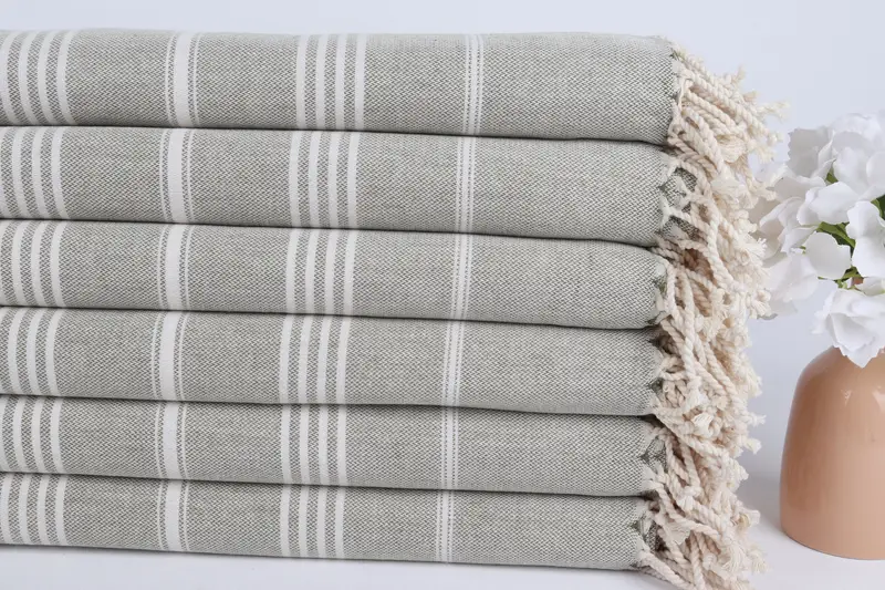 Housewarming Gift, Mexico Bachelorette Party Gifts, Valentines Day Gift Idea, Peshtemal Towel, 68x40 Cotton Striped Towel, Quick-dry towel - 3