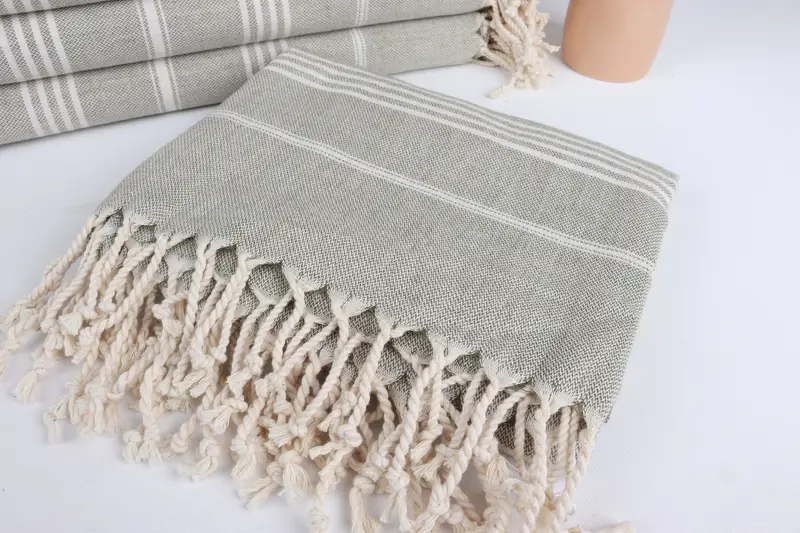 Housewarming Gift, Mexico Bachelorette Party Gifts, Valentines Day Gift Idea, Peshtemal Towel, 68x40 Cotton Striped Towel, Quick-dry towel - 5