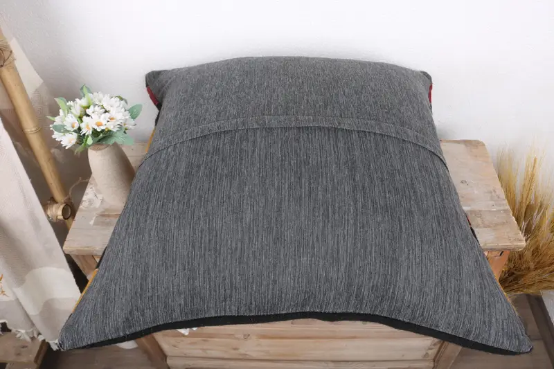 Antique Pillows, Home Decor Pillow, Patio Pillow Cover, Pillow for Sofa, 24x24 Brown Cushion, Cushion Cover, Nomadic Cushion Cover - 7