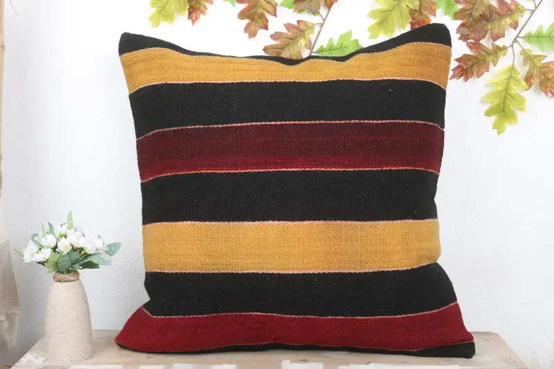 Antique Pillows, Home Decor Pillow, Patio Pillow Cover, Pillow for Sofa, 24x24 Brown Cushion, Cushion Cover, Nomadic Cushion Cover - 2