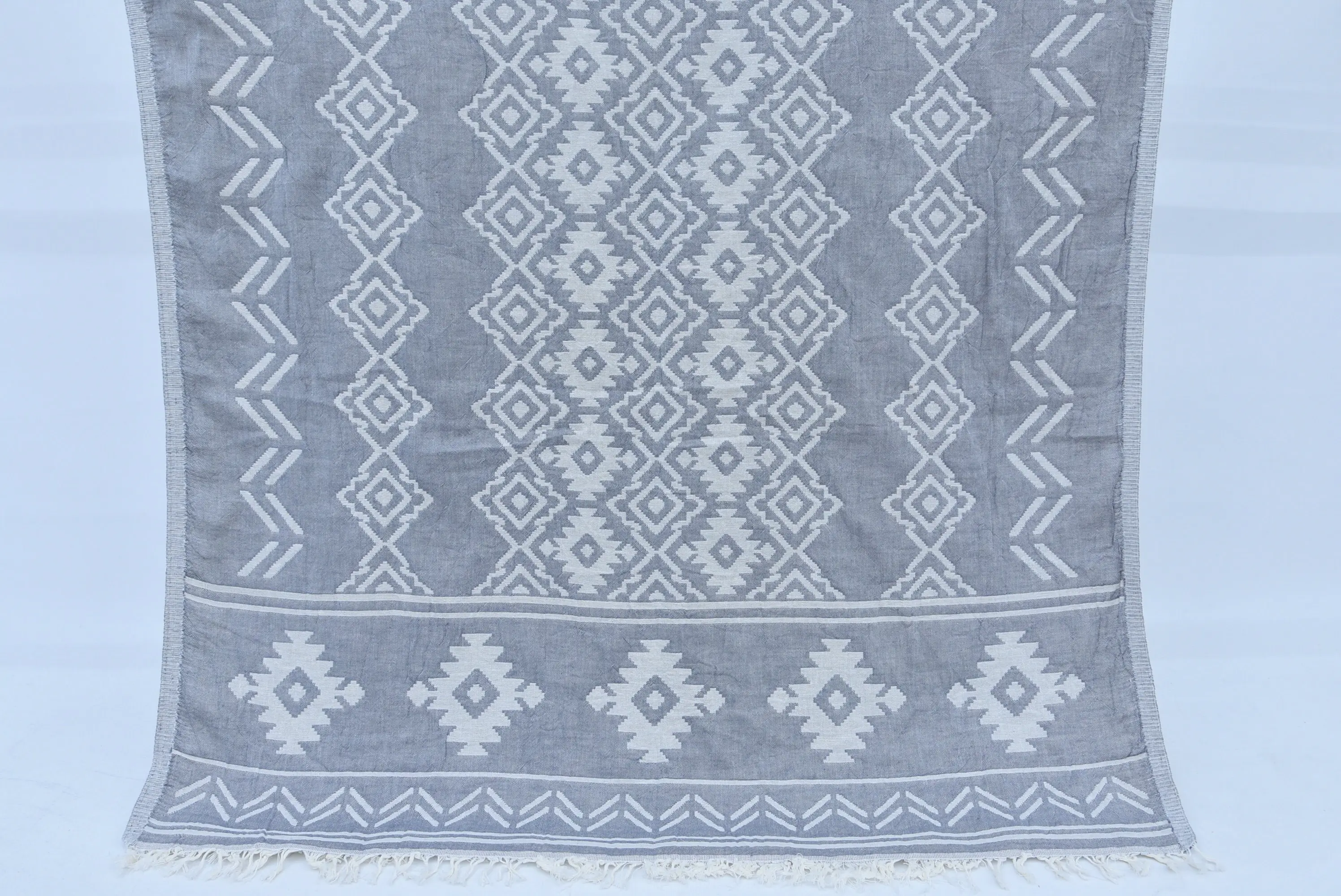 Chic Guest Towel, Soft Turkish Cotton Bath Towel, Light Gray, 40x70 Inches - 1