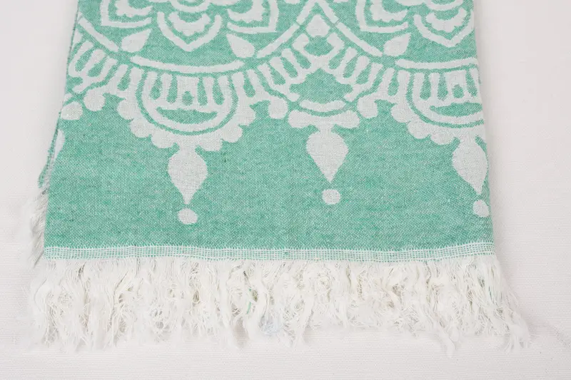 Large Turkish Towel, Luxury Beach Towel, Bridal Shower Favors, Bride Gift, 74x36 Cotton Floral Patterned Towel, Bachelorette Party Gifts Bridesmaids - 4