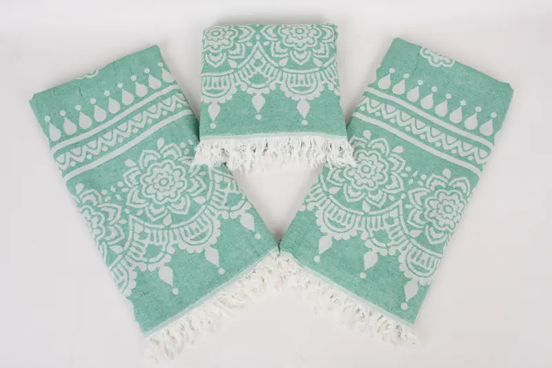 Large Turkish Towel, Luxury Beach Towel, Bridal Shower Favors, Bride Gift, 74x36 Cotton Floral Patterned Towel, Bachelorette Party Gifts Bridesmaids - 7