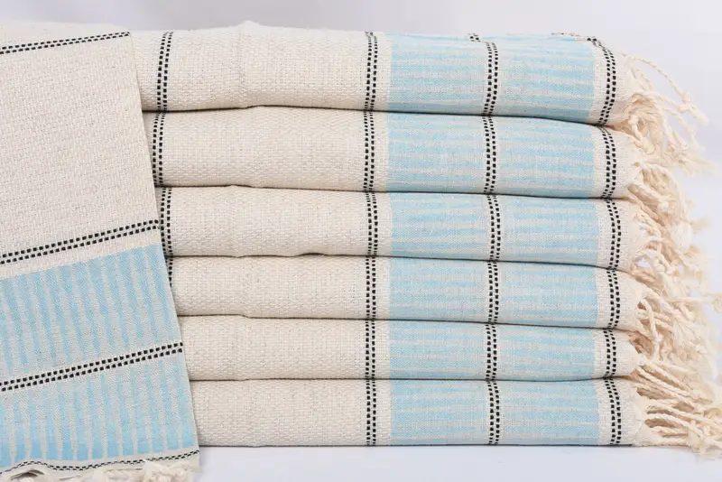 40x20 Linen Striped Towel, Personalized Dish Towel, Hand Size Towels, Xmas Gifts, Turkish Towel Hand Towel, Girl Trip Party Favor, Small Bath Towels - 1