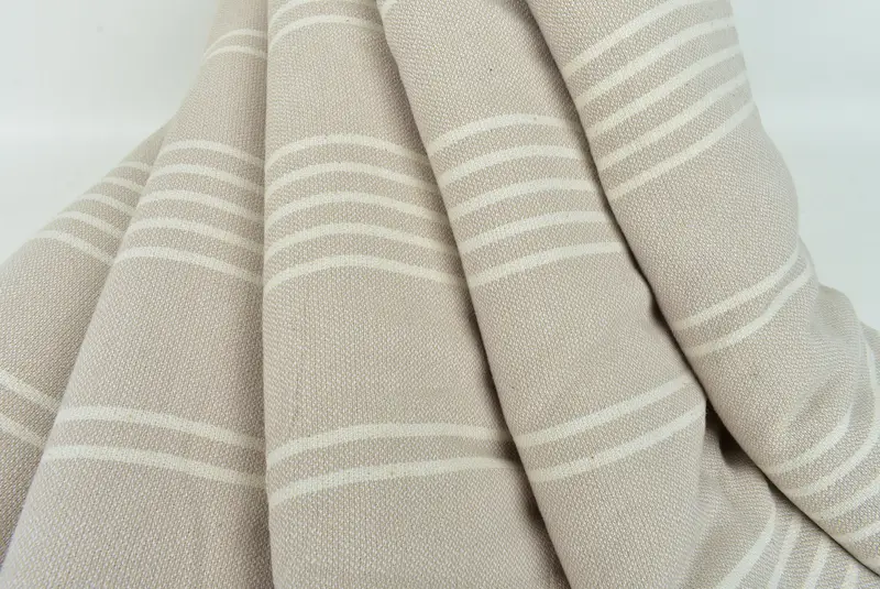 Bridal Shower Gift, 96x70 Cotton Striped Towel, Housewarming Gift, Wedding Gift Customized Blanket, Turkish Bedcover, Home Gift, Woven Throw Blanket - 5