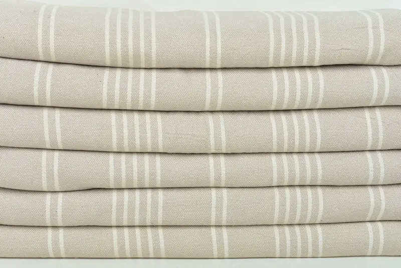 Bridal Shower Gift, 96x70 Cotton Striped Towel, Housewarming Gift, Wedding Gift Customized Blanket, Turkish Bedcover, Home Gift, Woven Throw Blanket - 2