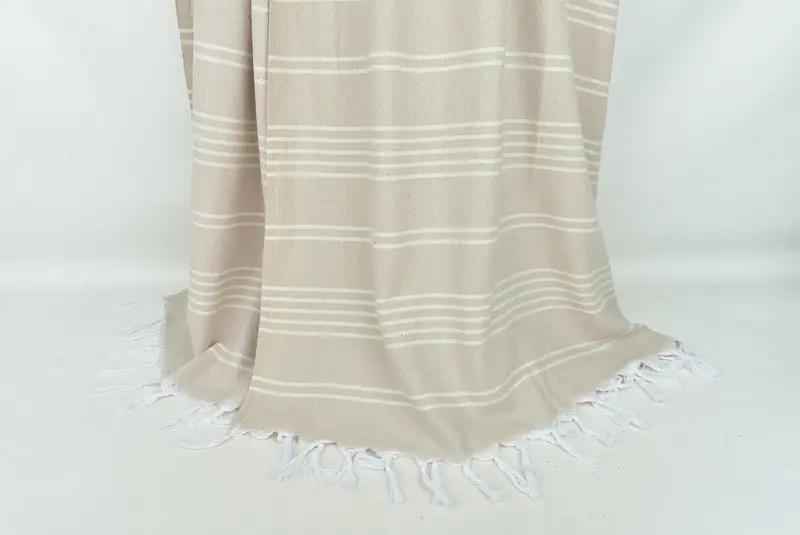 Bridal Shower Gift, 96x70 Cotton Striped Towel, Housewarming Gift, Wedding Gift Customized Blanket, Turkish Bedcover, Home Gift, Woven Throw Blanket - 8