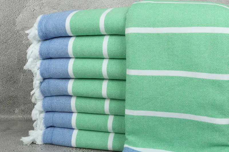 Beach Towel Personalized, Turkish bath towel, Family Gift Basket, 68x40 Cotton Striped Terry Towel, Peshtemal, Custom Towel, Housewarming Gift - 1