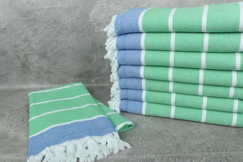 Beach Towel Personalized, Turkish bath towel, Family Gift Basket, 68x40 Cotton Striped Terry Towel, Peshtemal, Custom Towel, Housewarming Gift - 2