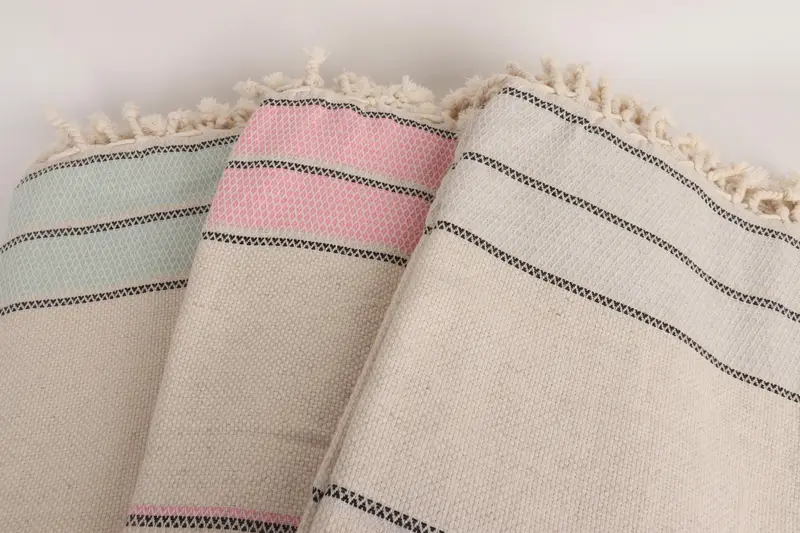 Custom Blanket, Large Beach Towel Personalized, Bachelorette Party Favors, Housewarming Gift, Bridal Shower Gifts, 104x96 Cotton Striped Towel - 6